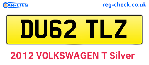 DU62TLZ are the vehicle registration plates.