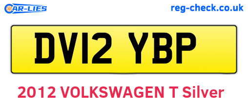 DV12YBP are the vehicle registration plates.