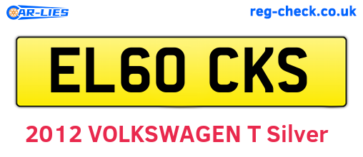 EL60CKS are the vehicle registration plates.