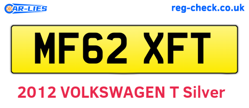 MF62XFT are the vehicle registration plates.