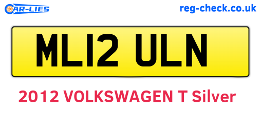 ML12ULN are the vehicle registration plates.