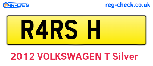 R4RSH are the vehicle registration plates.