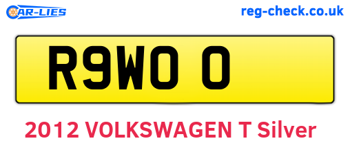 R9WOO are the vehicle registration plates.