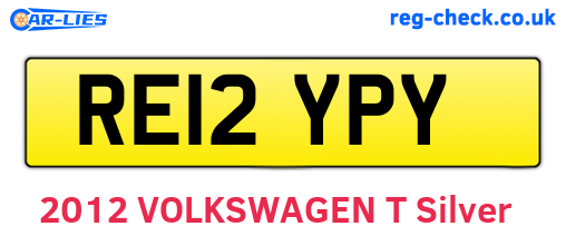 RE12YPY are the vehicle registration plates.