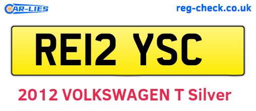 RE12YSC are the vehicle registration plates.