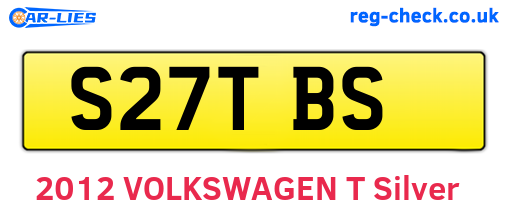 S27TBS are the vehicle registration plates.