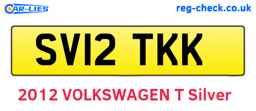 SV12TKK are the vehicle registration plates.