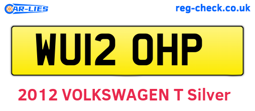 WU12OHP are the vehicle registration plates.
