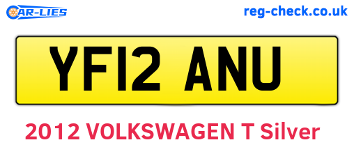 YF12ANU are the vehicle registration plates.
