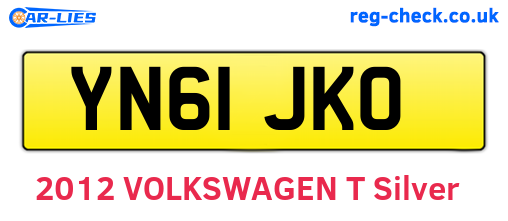 YN61JKO are the vehicle registration plates.