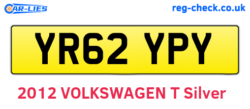 YR62YPY are the vehicle registration plates.