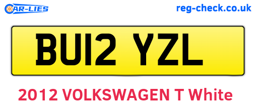BU12YZL are the vehicle registration plates.