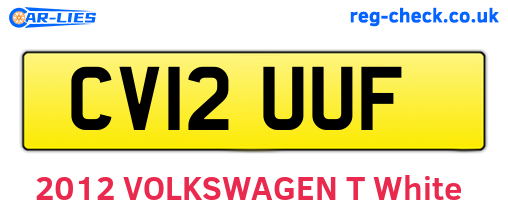 CV12UUF are the vehicle registration plates.