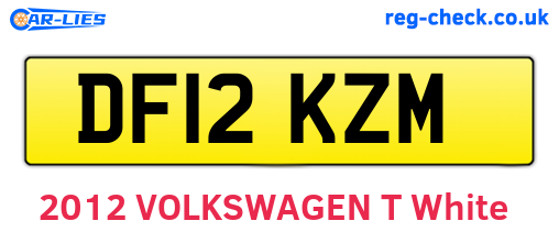 DF12KZM are the vehicle registration plates.