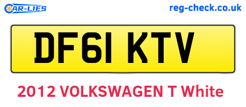 DF61KTV are the vehicle registration plates.