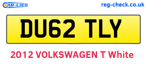 DU62TLY are the vehicle registration plates.
