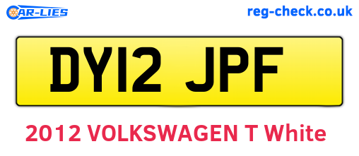 DY12JPF are the vehicle registration plates.