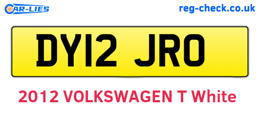 DY12JRO are the vehicle registration plates.