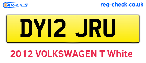 DY12JRU are the vehicle registration plates.