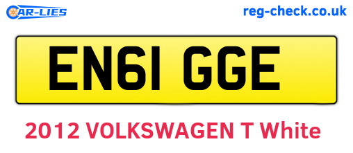 EN61GGE are the vehicle registration plates.