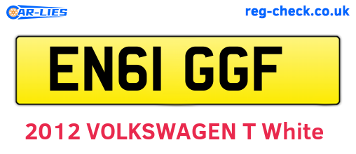 EN61GGF are the vehicle registration plates.