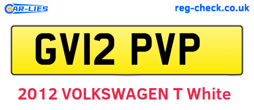GV12PVP are the vehicle registration plates.