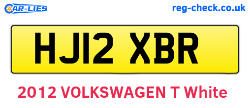 HJ12XBR are the vehicle registration plates.