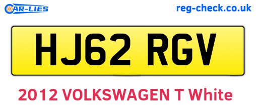 HJ62RGV are the vehicle registration plates.