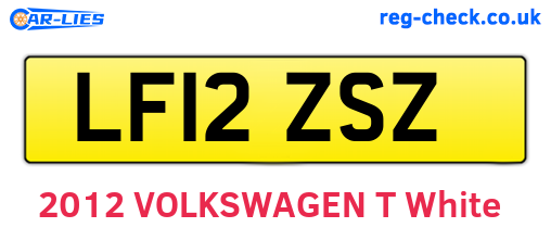 LF12ZSZ are the vehicle registration plates.