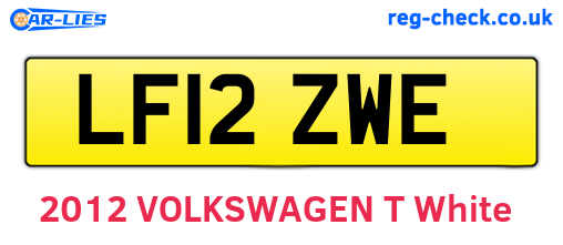 LF12ZWE are the vehicle registration plates.