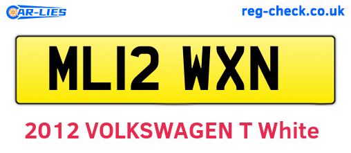 ML12WXN are the vehicle registration plates.