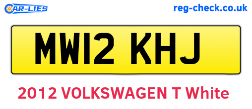MW12KHJ are the vehicle registration plates.