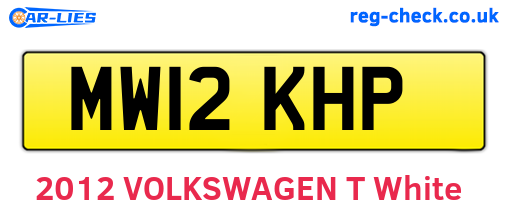 MW12KHP are the vehicle registration plates.