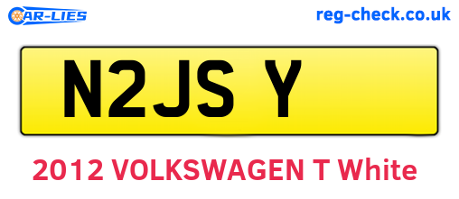 N2JSY are the vehicle registration plates.