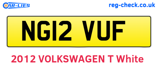NG12VUF are the vehicle registration plates.