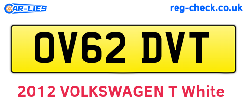 OV62DVT are the vehicle registration plates.