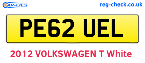 PE62UEL are the vehicle registration plates.