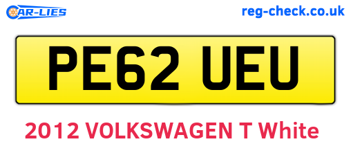 PE62UEU are the vehicle registration plates.