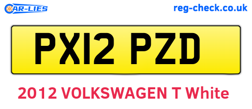 PX12PZD are the vehicle registration plates.