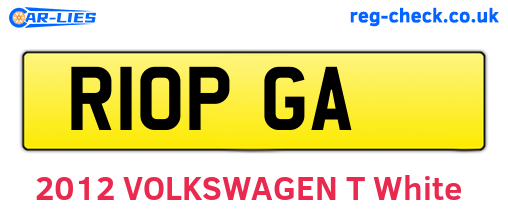R10PGA are the vehicle registration plates.