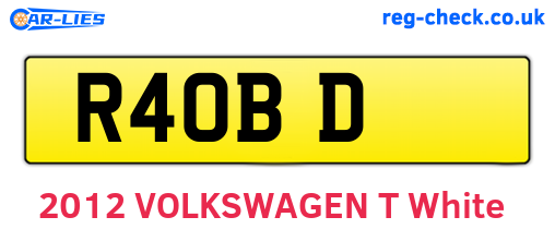 R4OBD are the vehicle registration plates.