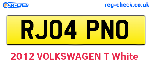 RJ04PNO are the vehicle registration plates.