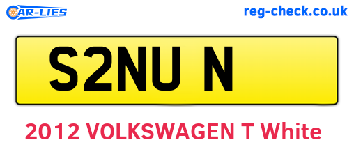 S2NUN are the vehicle registration plates.