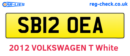 SB12OEA are the vehicle registration plates.