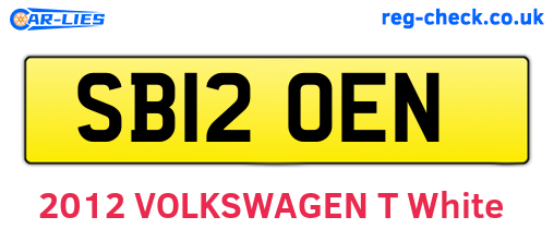SB12OEN are the vehicle registration plates.