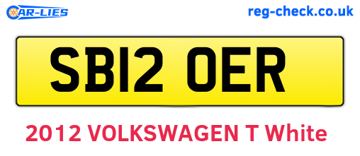 SB12OER are the vehicle registration plates.