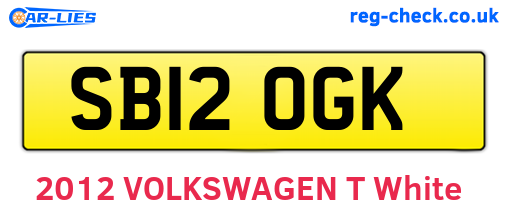 SB12OGK are the vehicle registration plates.