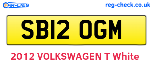 SB12OGM are the vehicle registration plates.