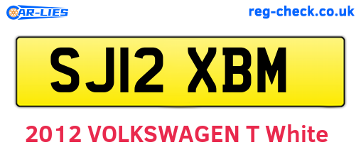 SJ12XBM are the vehicle registration plates.