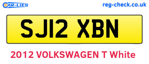 SJ12XBN are the vehicle registration plates.